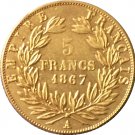 1867 France 5 Francs - Napoleon III coins copy 1867 France 5 Francs - Napoleon III coins copy