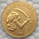 24 K gold plated Poland 1697 COIN COPY 21.9mm