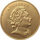 24 K gold plated Poland 1709 COIN COPY 24.5mm