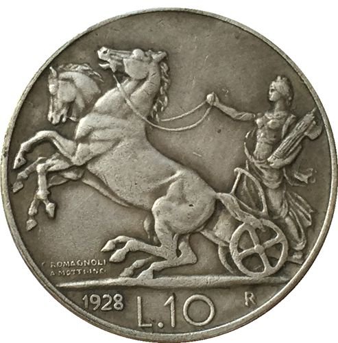 1928 Italy 10 lire COINS COPY