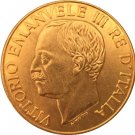 24-K Gold plated 1923 Italy 100 Lire coins copy
