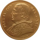 24 - K gold plated 1866 Italian states 100 Lire - Pius IX coins copy