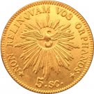24-K Gold plated 1846 Italy 5 Scudi coins copy 24-K Gold plated 1846 Italy 5 Scudi coins copy