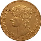 24 - K gold plated 1813 Italian states 40 Lire - Joachim Murat coins copy 24 - K gold plated 1813 Italian states 40 Lire - Joachim Murat coins copy