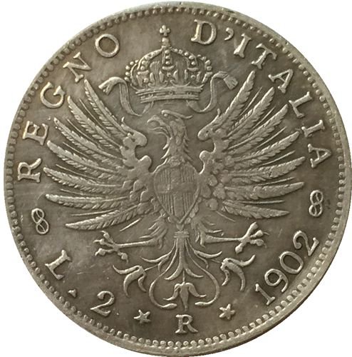 1902 Italy 2 lire COINS COPY