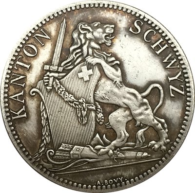 Switzerland 5 Franken Shooting Festival 1867 coins copy