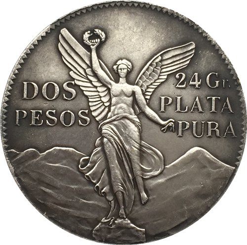 1921 Mexico 2 PEsos coins COPY 39mm