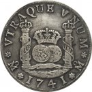 1741 Mexico MF 4 REALES COIN COPY 1741 Mexico MF 4 REALES COIN COPY