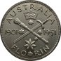 Australia 1951 2 Shillings copy coin Copper-nickel 28MM