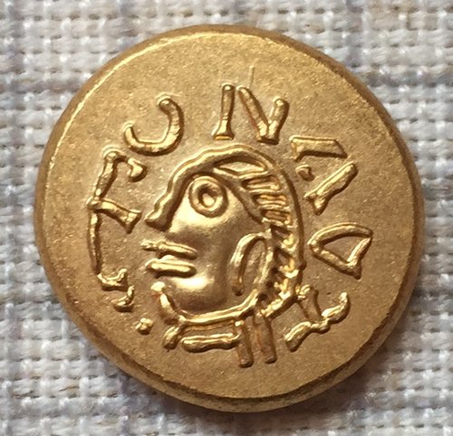 24-K gold plated seventh century coin COPY