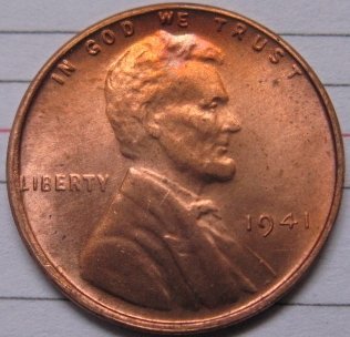 1941 Lincoln Penny Coins Copy 95% coper