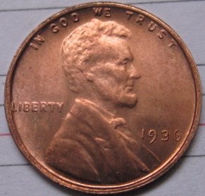 1936 Lincoln Penny Coins Copy 95% coper