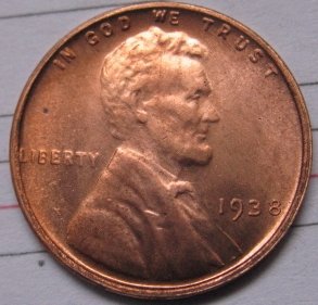 1938 Lincoln Penny Coins Copy 95% coper