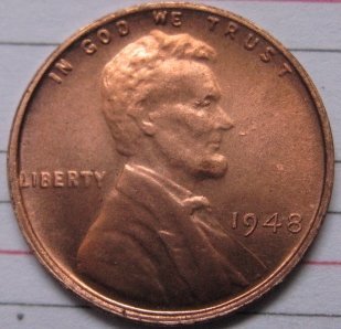 1948 Lincoln Penny Coins Copy 95% coper