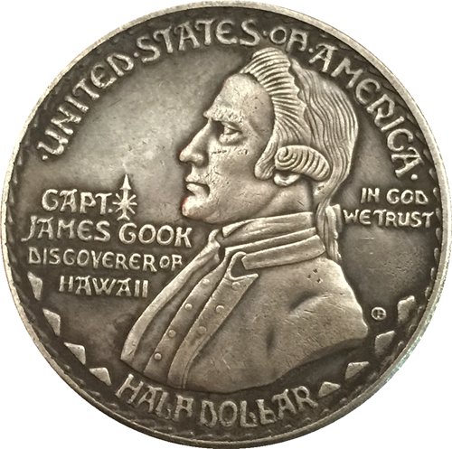 1928 United States Half Dollar (Hawaiian Sesquicentennial) coins COPY 30.6MM