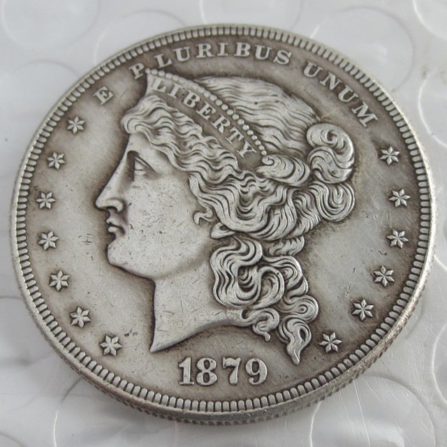 US 1879 Metric Dollar Barber's Head Patterns copy coin