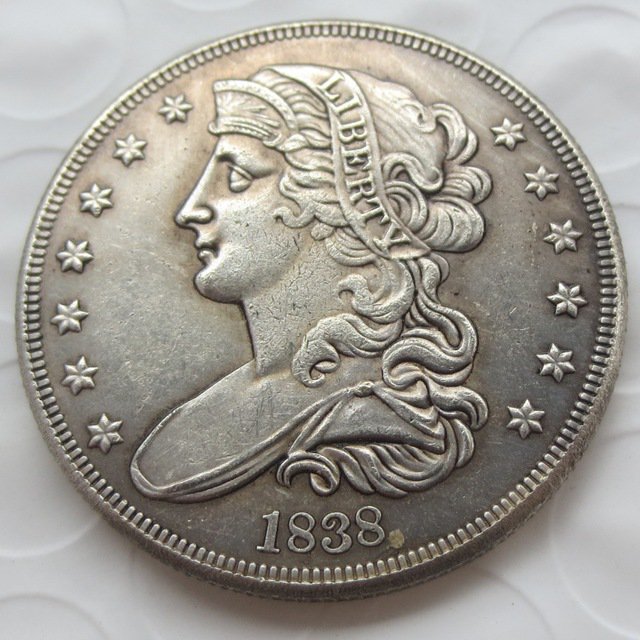 US 1838 Liberty Facing Left Half Dollar Patterns copy coin