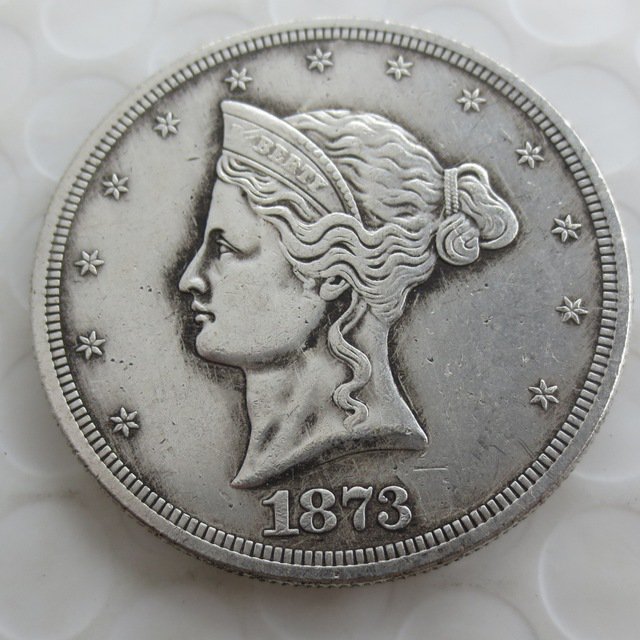 US 1873 T$1 Beaded Coronet Trade Dollar Patterns copy coin