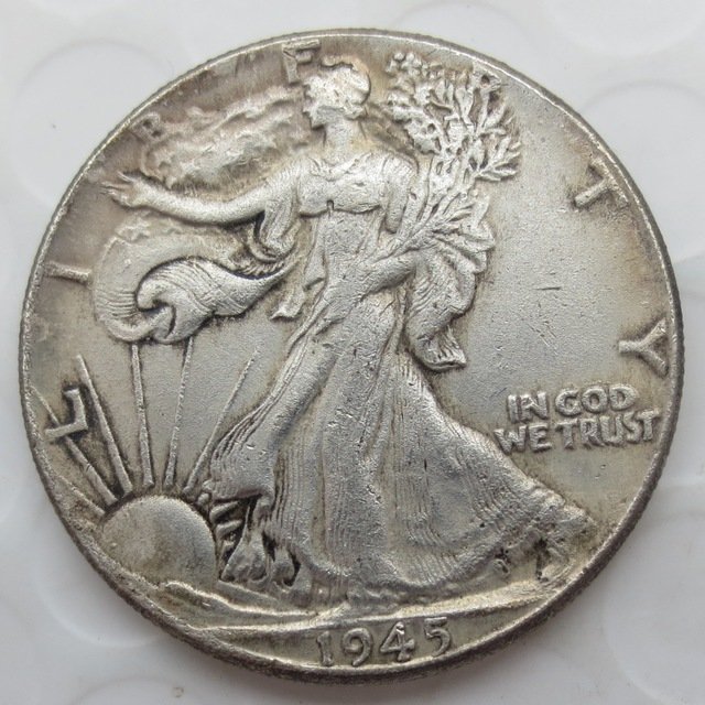 1945-p Walking Liberty Half Dollar COIN COPY