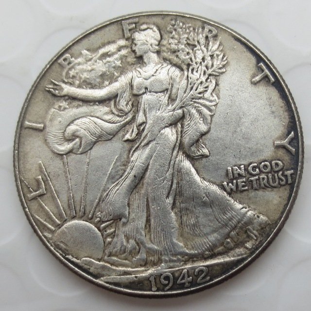 1942-p Walking Liberty Half Dollar COIN COPY