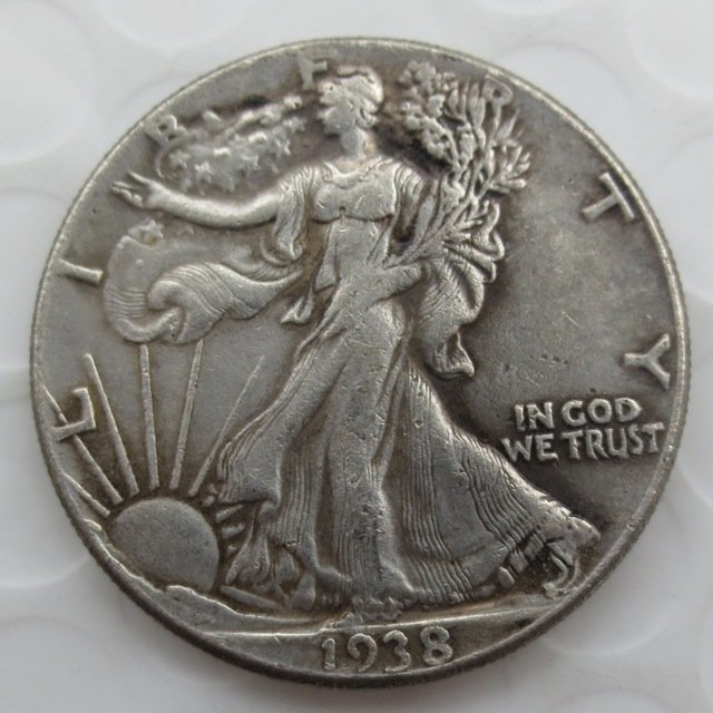1938-p Walking Liberty Half Dollar COIN COPY