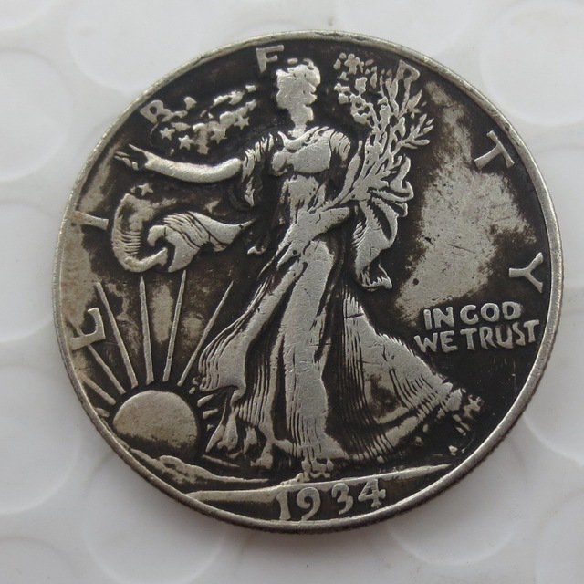 1934-p Walking Liberty Half Dollar COIN COPY