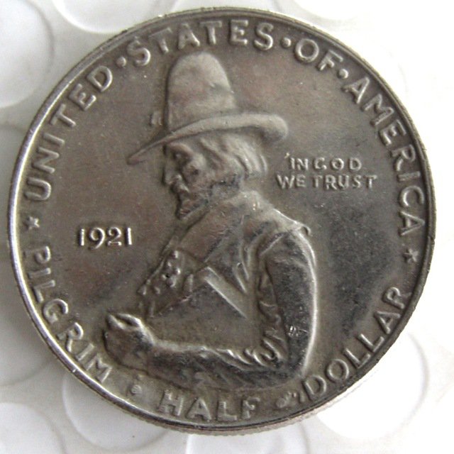 US 1920-1921 Pilgrim Commemorative Sliver Half Dollar Rare Coins