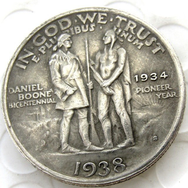 1938S Daniel Boone Bicentennial commemorate half dollar copy coin
