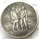 1938S Daniel Boone Bicentennial commemorate half dollar copy coin 1938S Daniel Boone Bicentennial commemorate half dollar copy coin