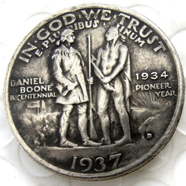 1937D Daniel Boone Bicentennial Commemorate Half Dollar Copy Coin