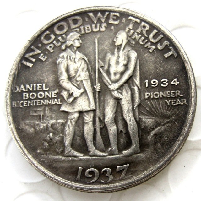 1937 Daniel Boone Bicentennial commemorate half dollar copy coin