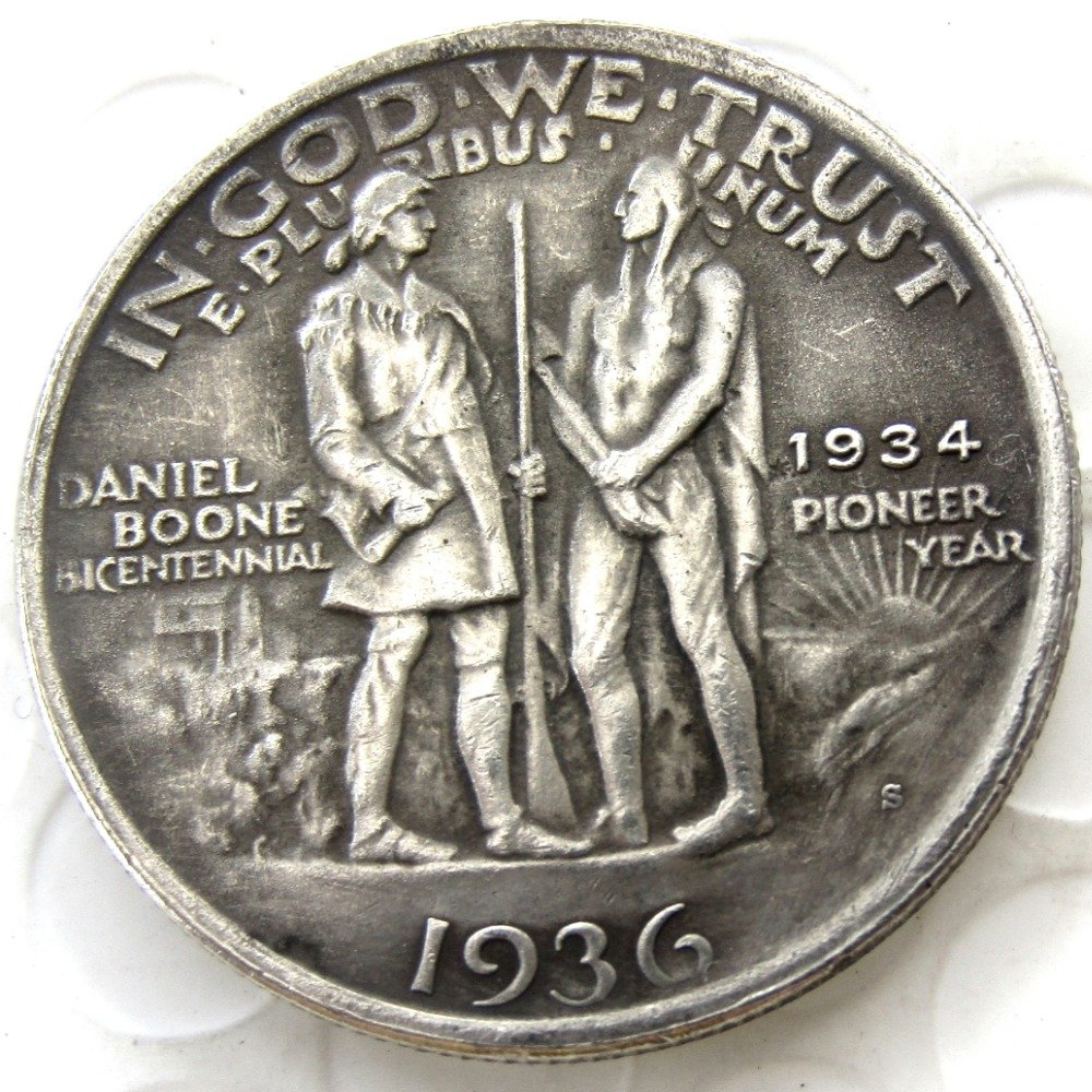 1936S Daniel Boone Bicentennial commemorate half dollar copy coin