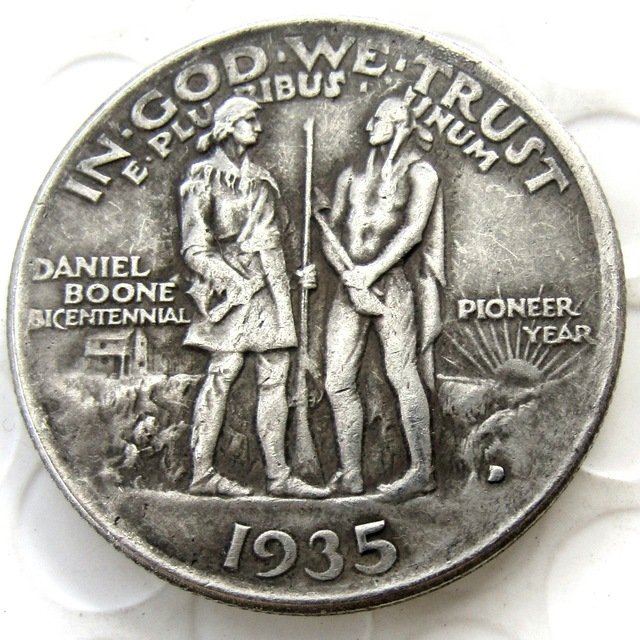 1935D Daniel Boone Bicentennial commemorate half dollar copy coin