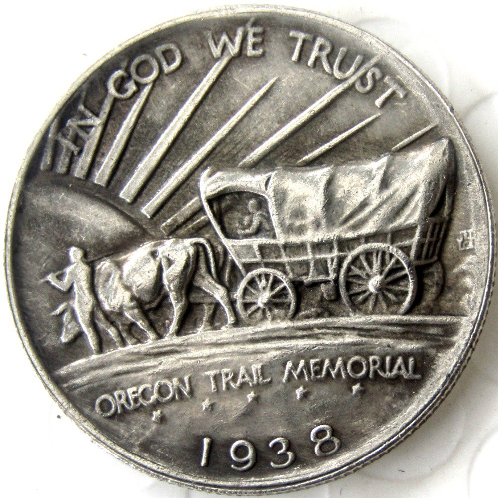 1938S OREGON TRAIL COMMEMORATIVE HALF DOLLARS COPY COIN