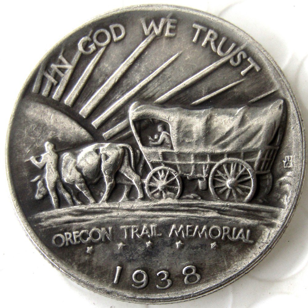 1938 OREGON TRAIL COMMEMORATIVE HALF DOLLARS COPY COIN