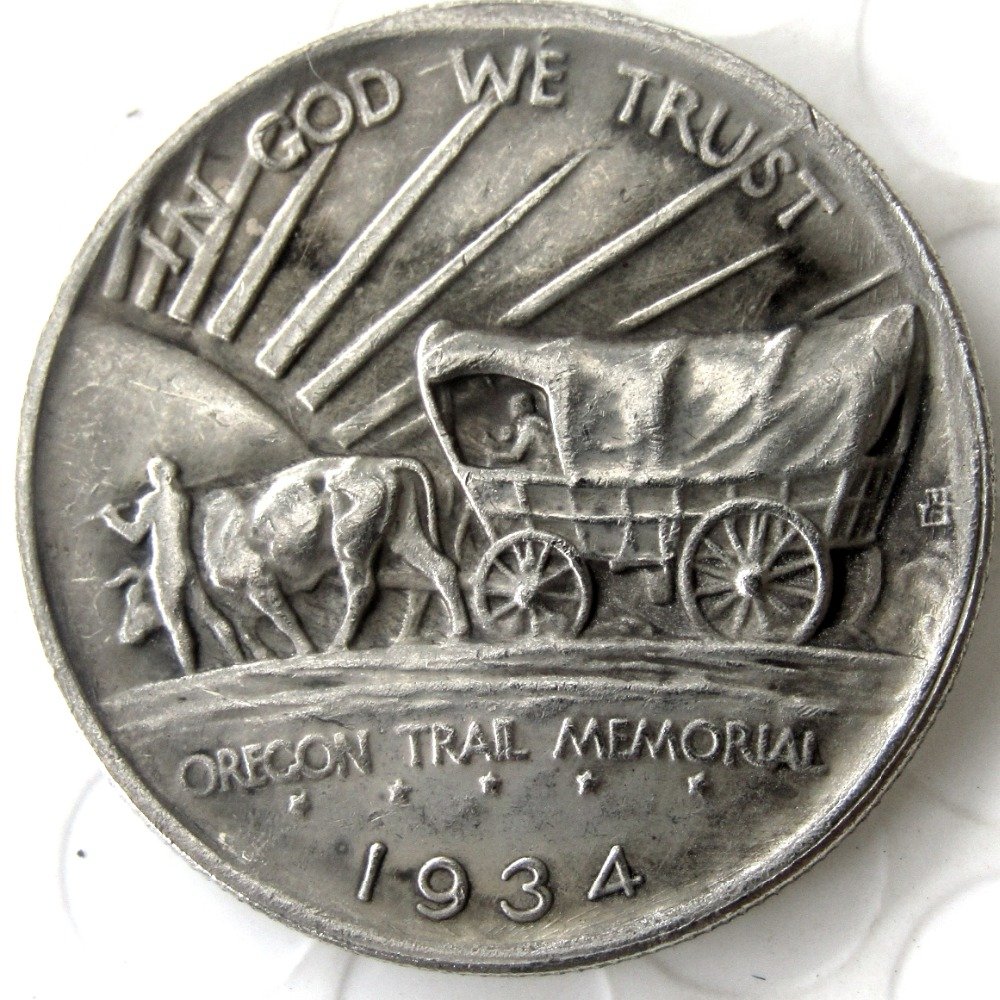 1934D OREGON TRAIL COMMEMORATIVE HALF DOLLARS COPY COIN