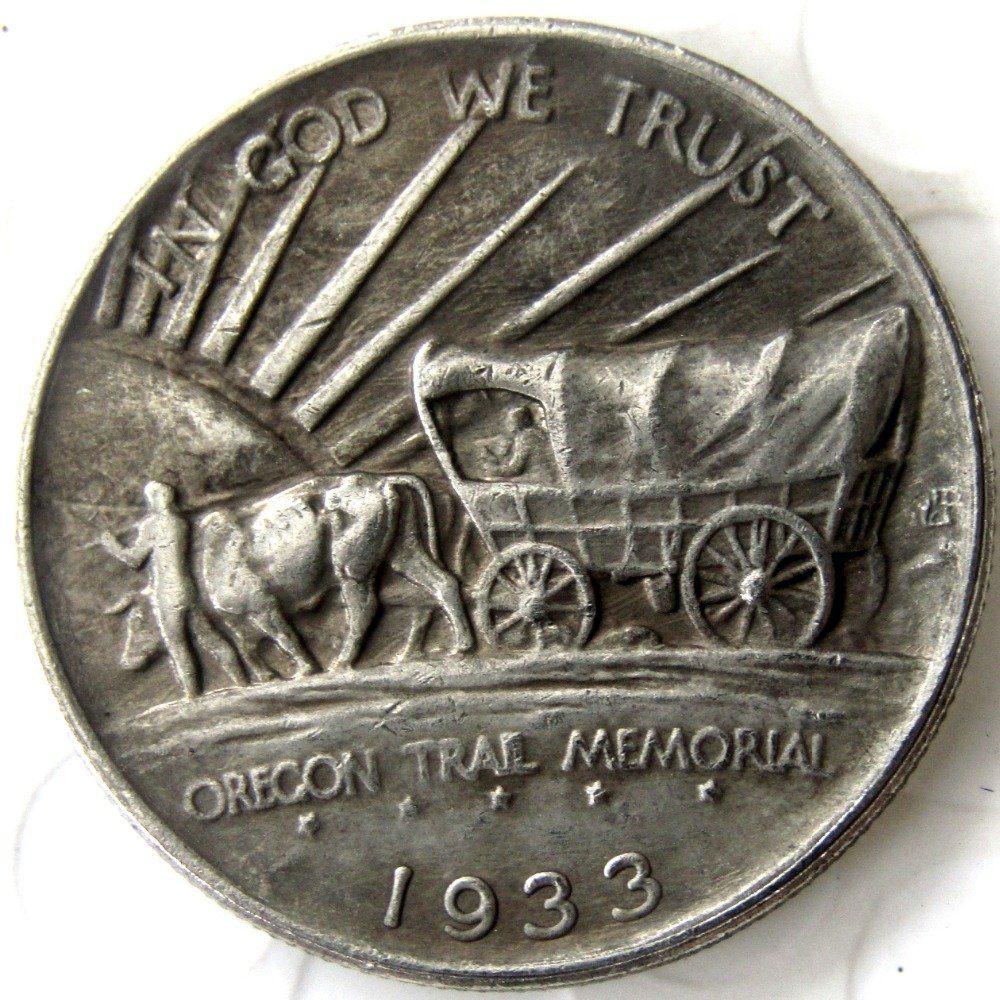 1933D OREGON TRAIL COMMEMORATIVE HALF DOLLARS COPY COIN
