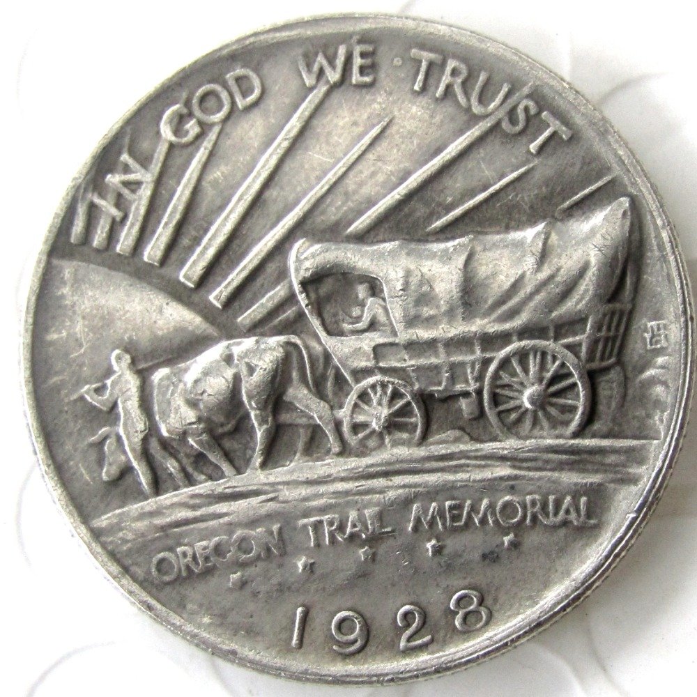 1928 OREGON TRAIL COMMEMORATIVE HALF DOLLARS COPY COIN