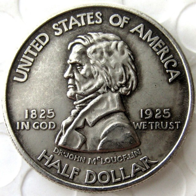 US 1925 Fort Vancouver Commemorative Half Dollar Copy Coin