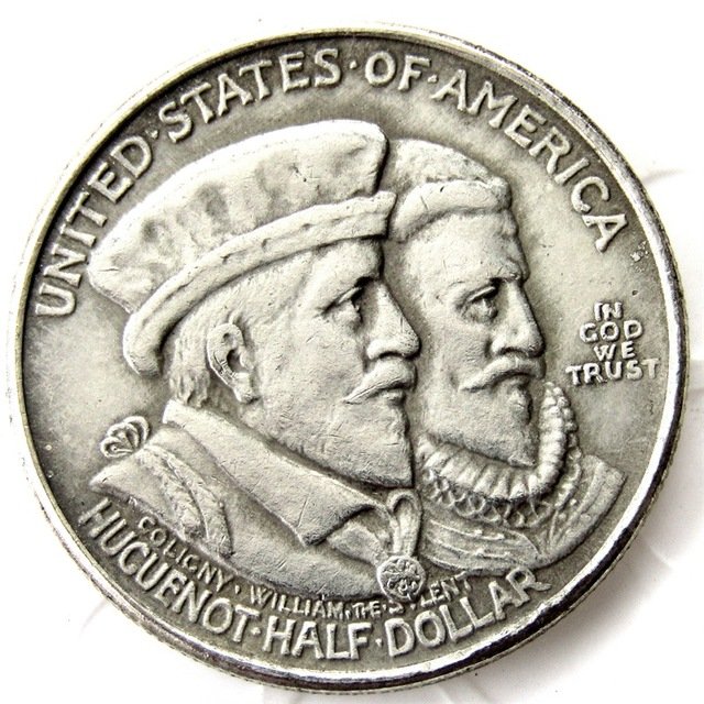 1924 Huguenot-Walloon Tercentenary half dollar copy coins