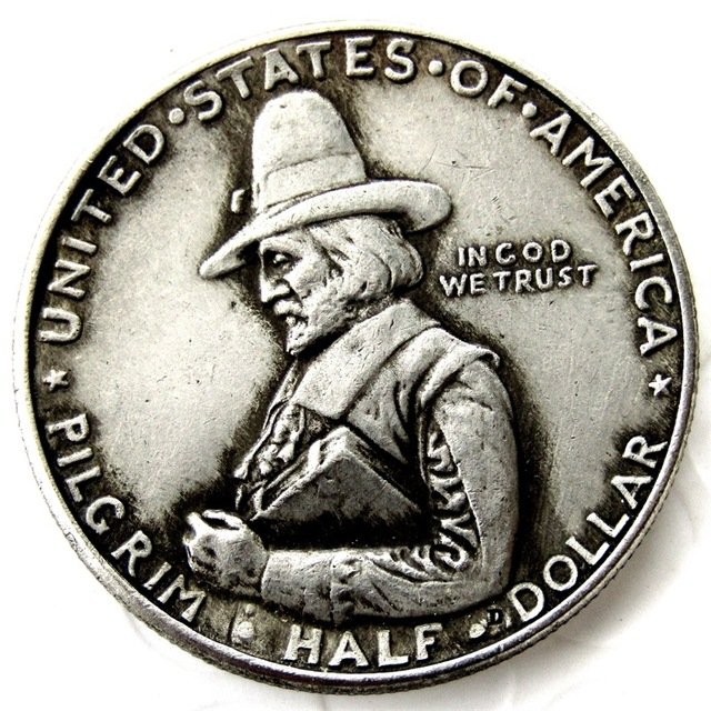 1920 Pilgrim Commemorative Sliver Half Dollar Rare Coins copy