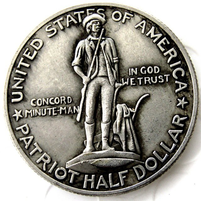 1925 U.S. Lexington Concord Commemorative Half Dollar Coin Copy