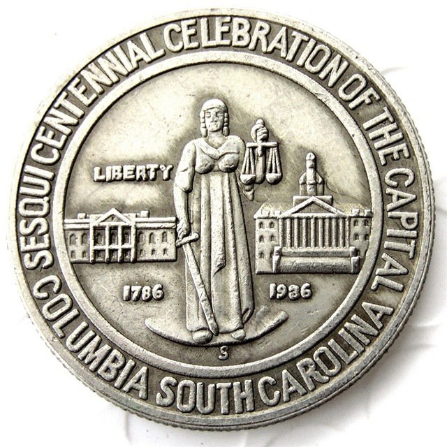 1936 Columbia Silver Half Dollar Commemorative Coin Copy