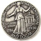 1936 LYNCHBURG SILVER COMMEM HALF DOLLAR Coin Copy