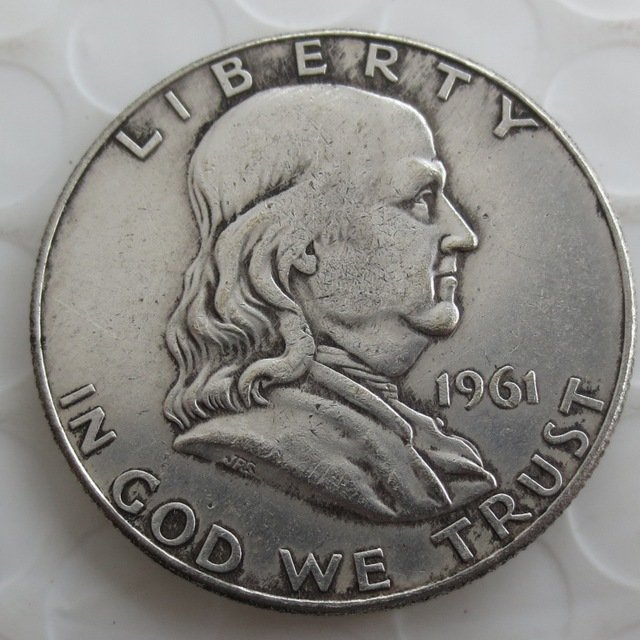 1961D Franklin Silver Plated Half Dollar Coins Copy