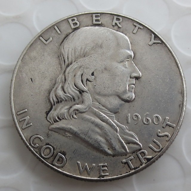 1960D Franklin Silver Plated Half Dollar Coins Copy