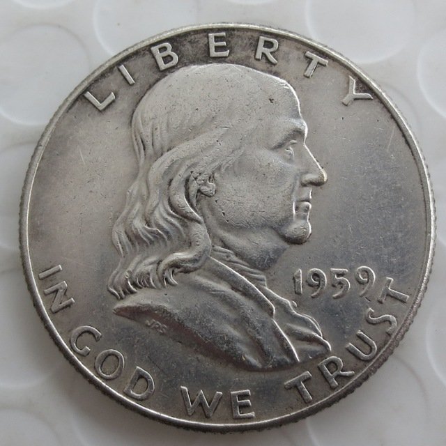 1959 Franklin Silver Plated Half Dollar Coins Copy