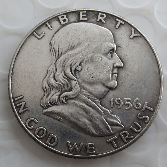 1956 Franklin Silver Plated Half Dollar Coins Copy