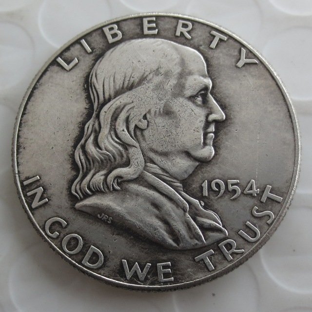 1954S Franklin Silver Plated Half Dollar Coins Copy