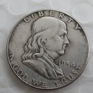 1954D Franklin Silver Plated Half Dollar Coins Copy